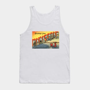 Greetings from Manasquan, NJ - Vintage Large Letter Postcard Tank Top